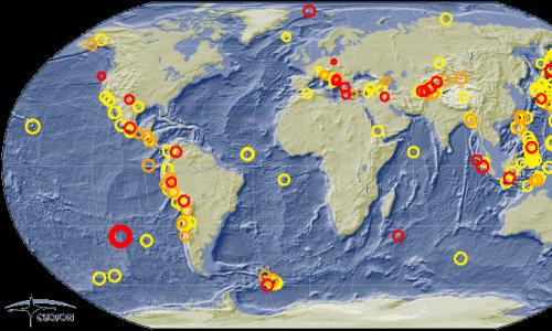 Сейсмомониторинг или карта землетрясений онлайн в мире